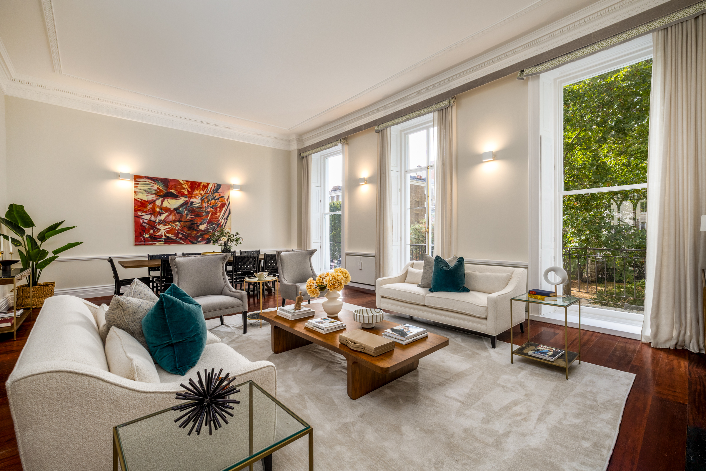 A rarely available duplex overlooking Bryanston Square