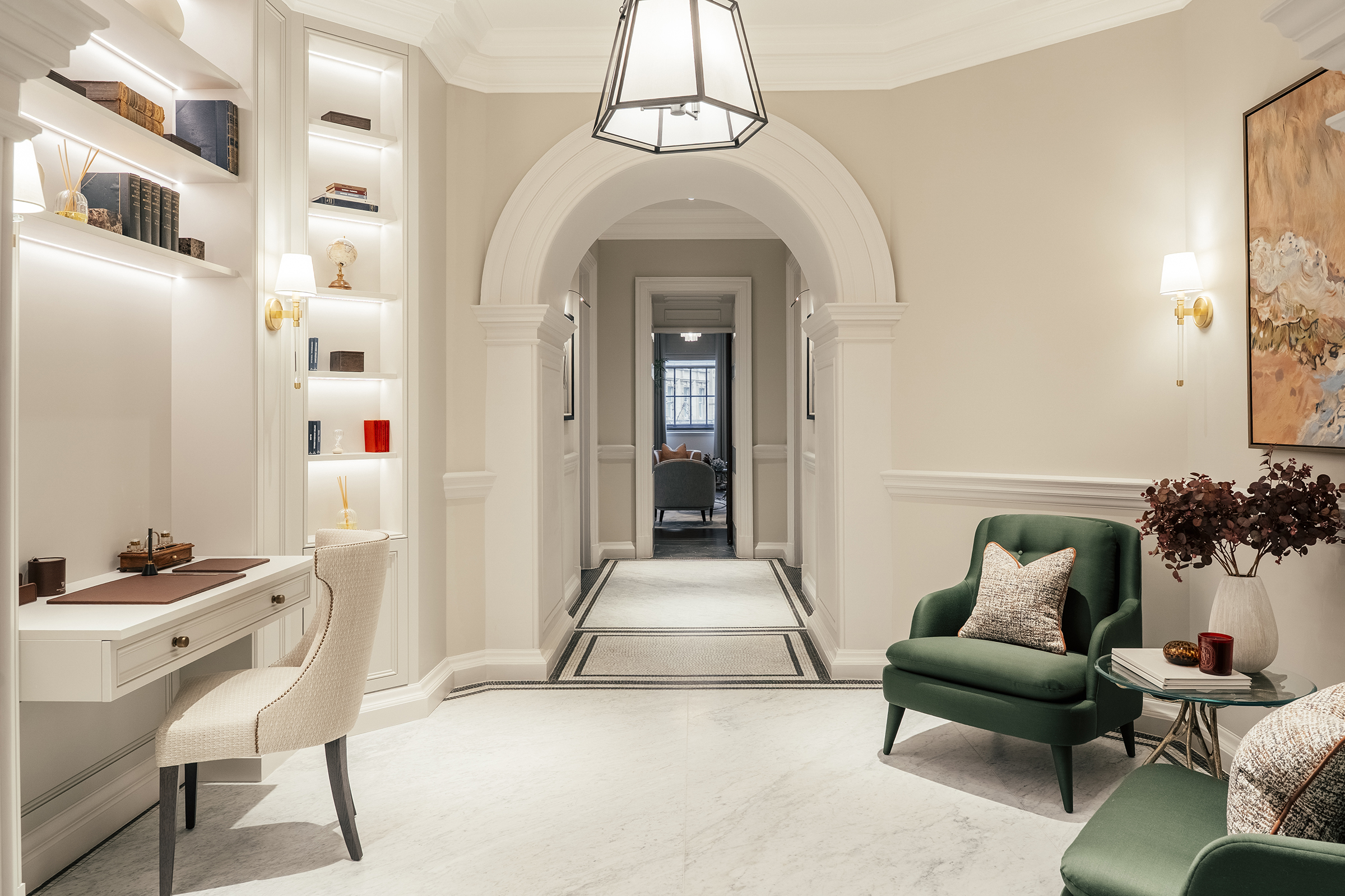 Exquisite two-bedroom residence and study in a storied address