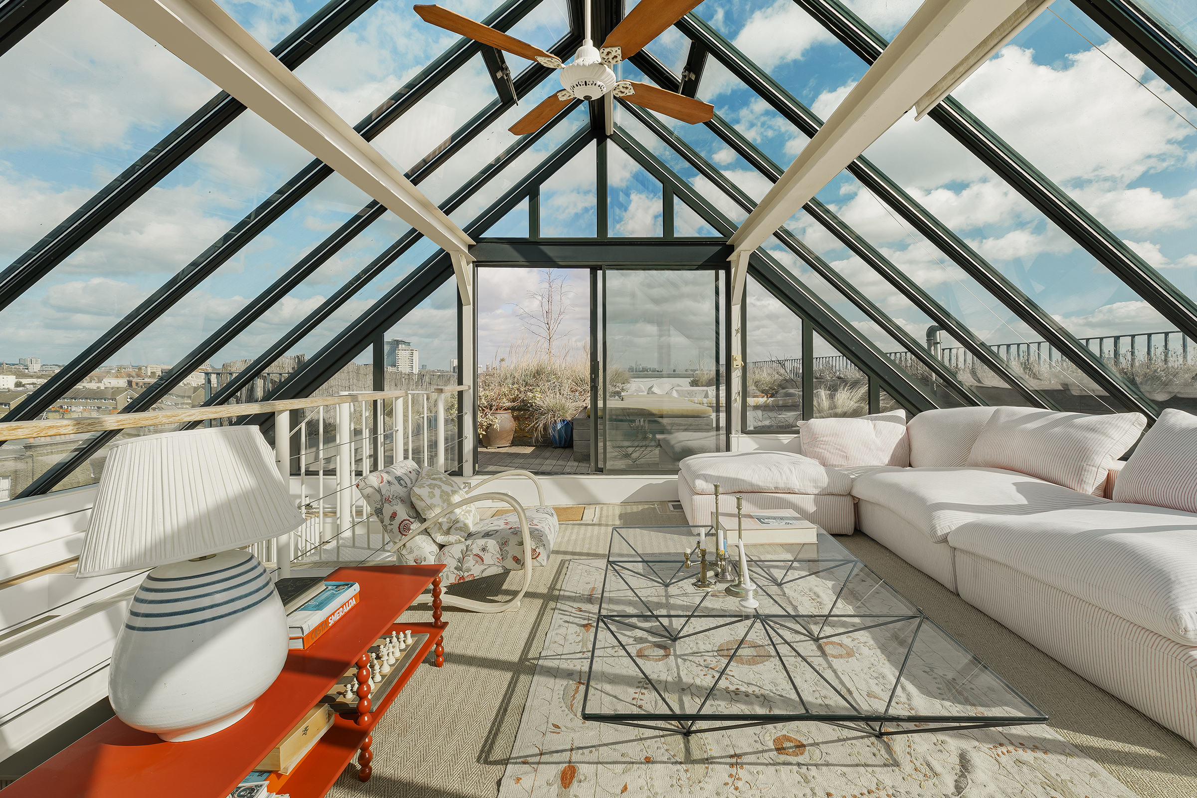 Chic Industrial Penthouse with Panoramic Views of London’s Skyline